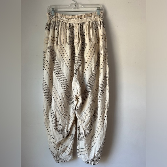 Free People Once Upon Yarn Dye Pants Size Large Breezy Cotton - Picture 2 of 4